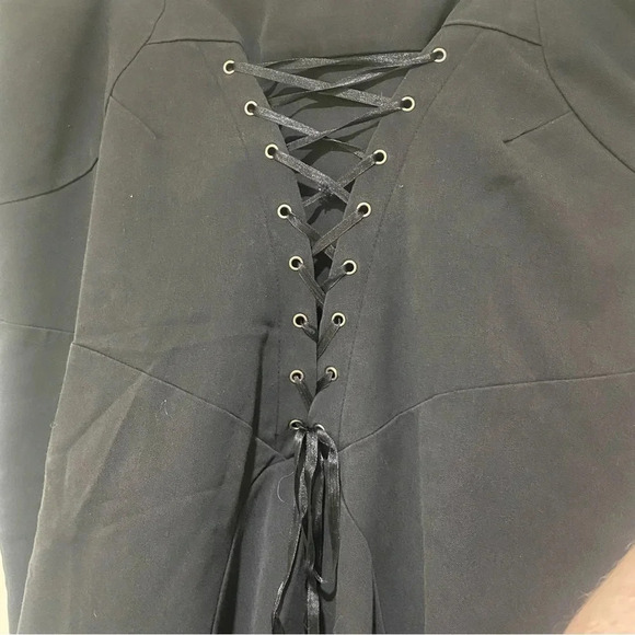 Women’s MXM brand Black Corset Mediaeval Goth Fairycore Black Midi Skirt size 18 - Picture 13 of 15